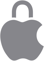 Logo de Apple con un ícono de candado