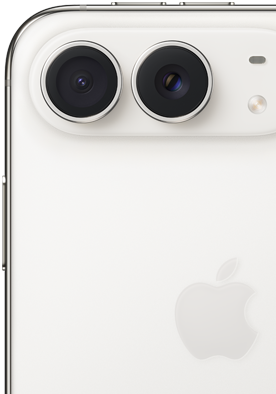 Parte posterior tiene el logo de Apple, dos cámaras y flash