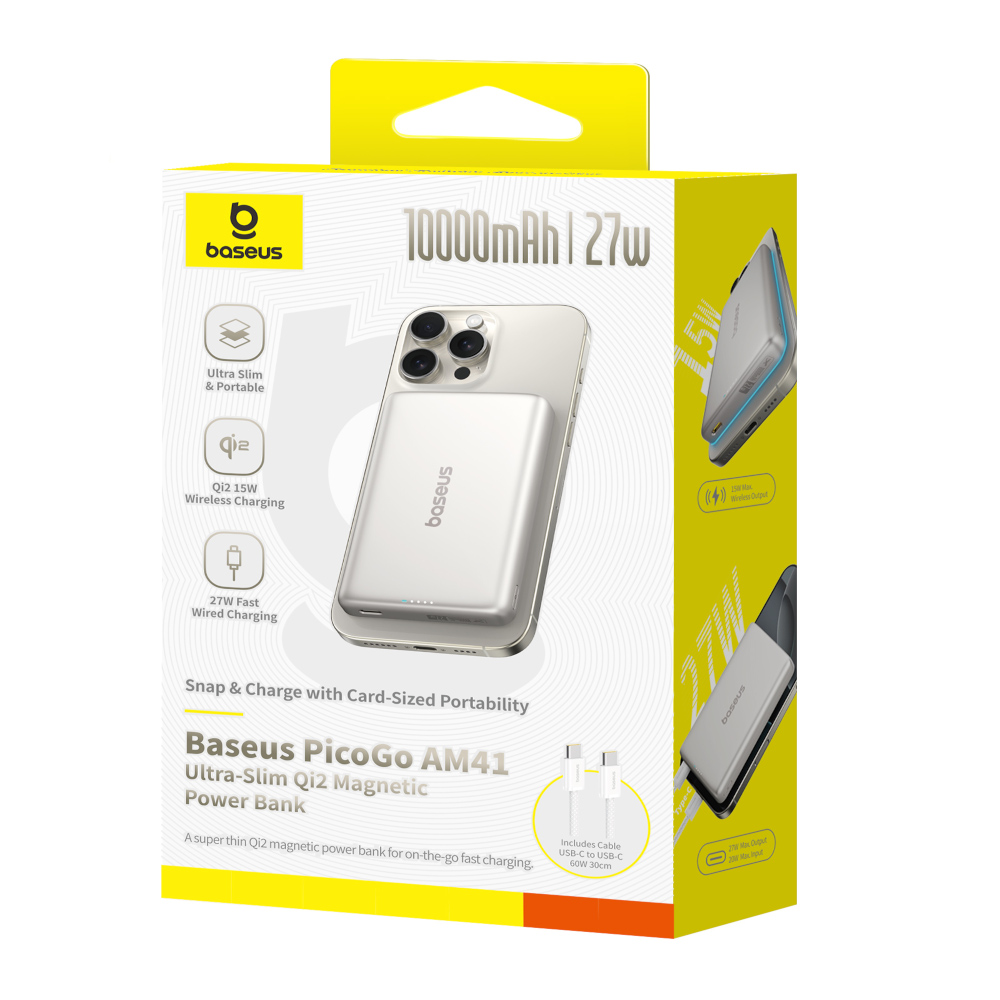 Bateria Baseus PicoGo AM41 10,000 mAh 27W Gris                        