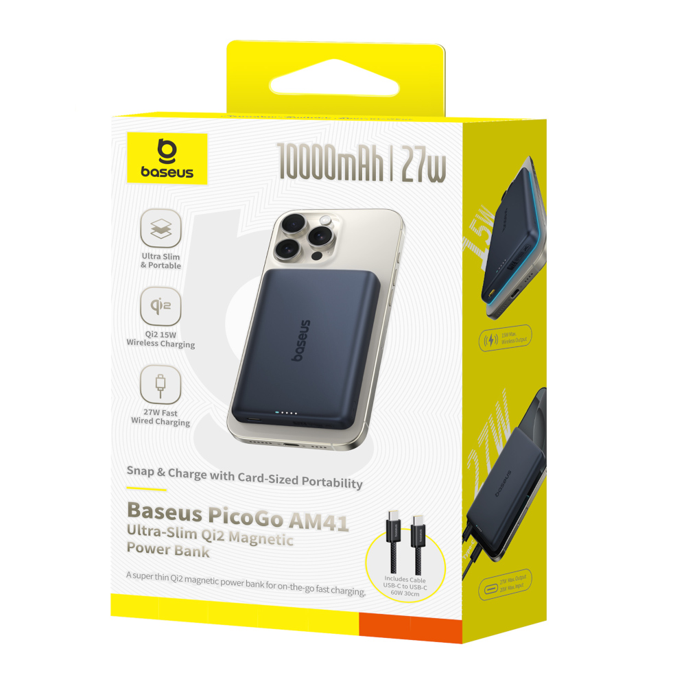 Bateria Baseus PicoGo AM41 10,000 mAh 27W Negro                       