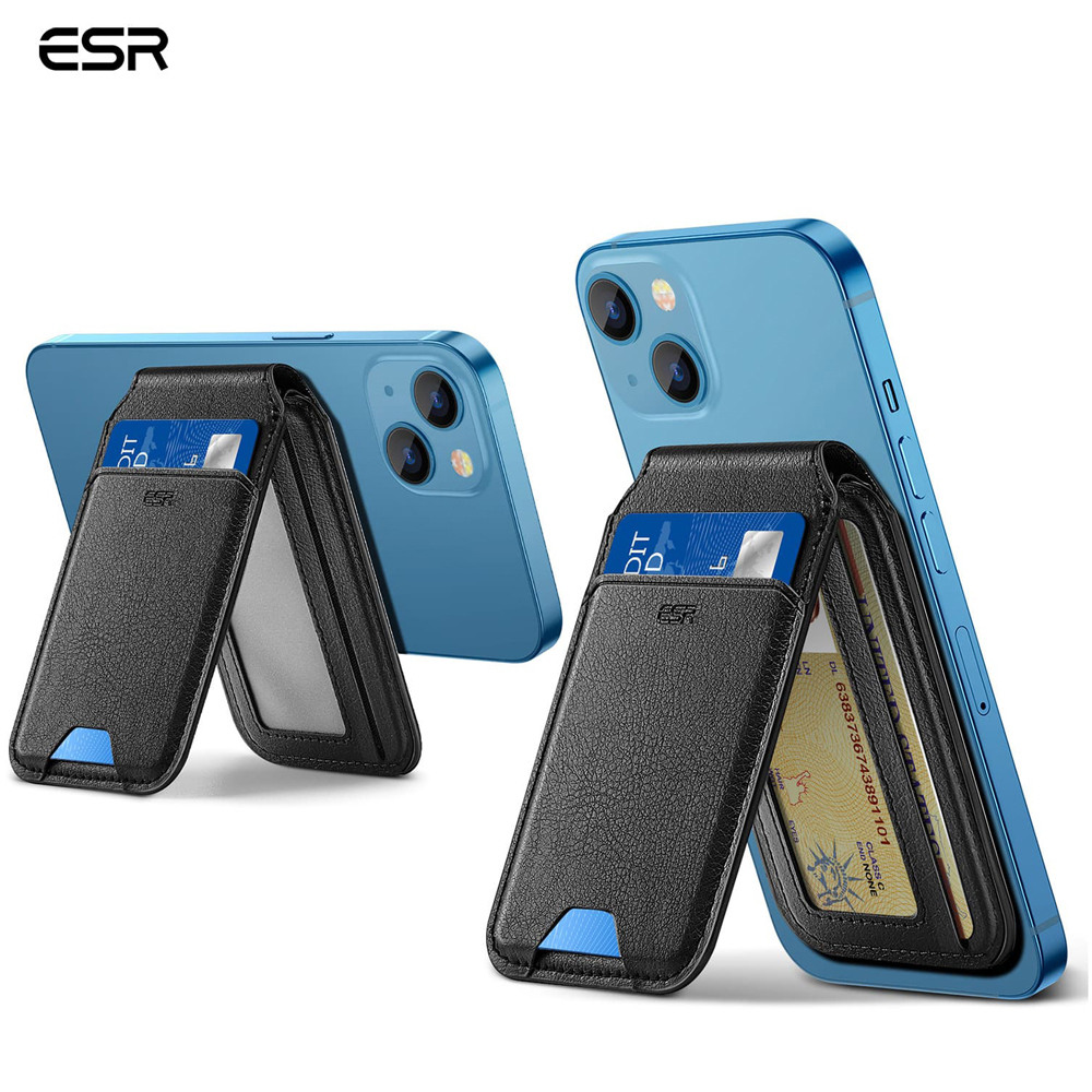 Cartera ESR HaloLock Magnética iPhone Piel Vegana Negro               