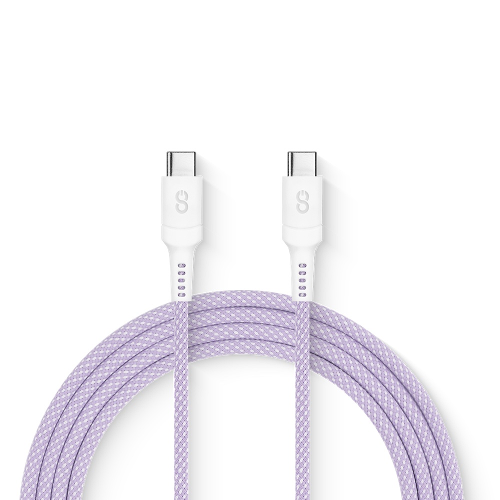 Cable Logiix Vibrance Connect USB-C a USB-C 1.5M Morado               