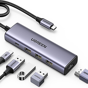 Compra Adaptador Ugreen 15597 5 en 1 USB-C a HDMI 3USB 3.0 PD