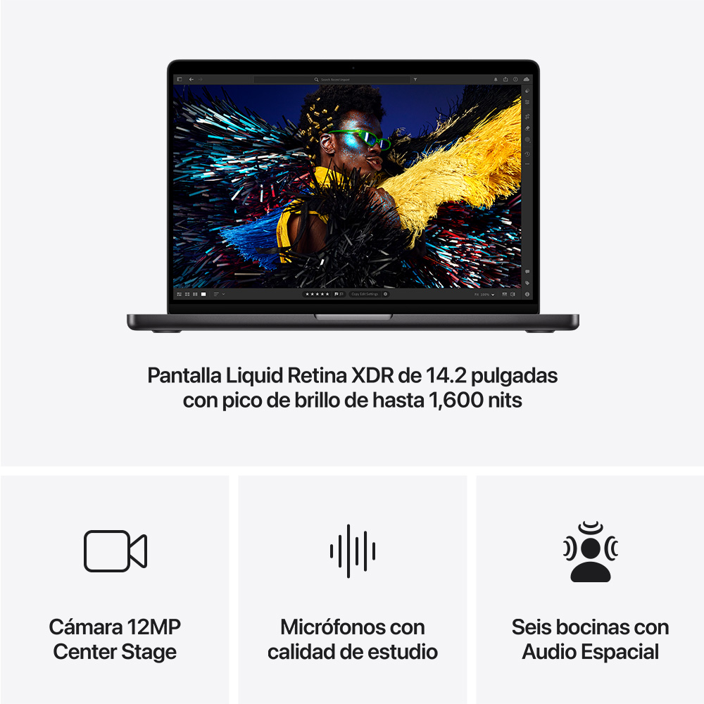 Comprar macbook pro 14 negro espacial chip m4 10 gpu 24gb 1tb ssd