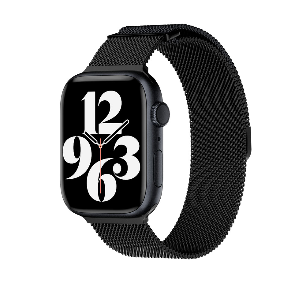 Correa Mageasy Milanese Apple Watch Ultra S4-10  49-46-45-44 mm Negro 