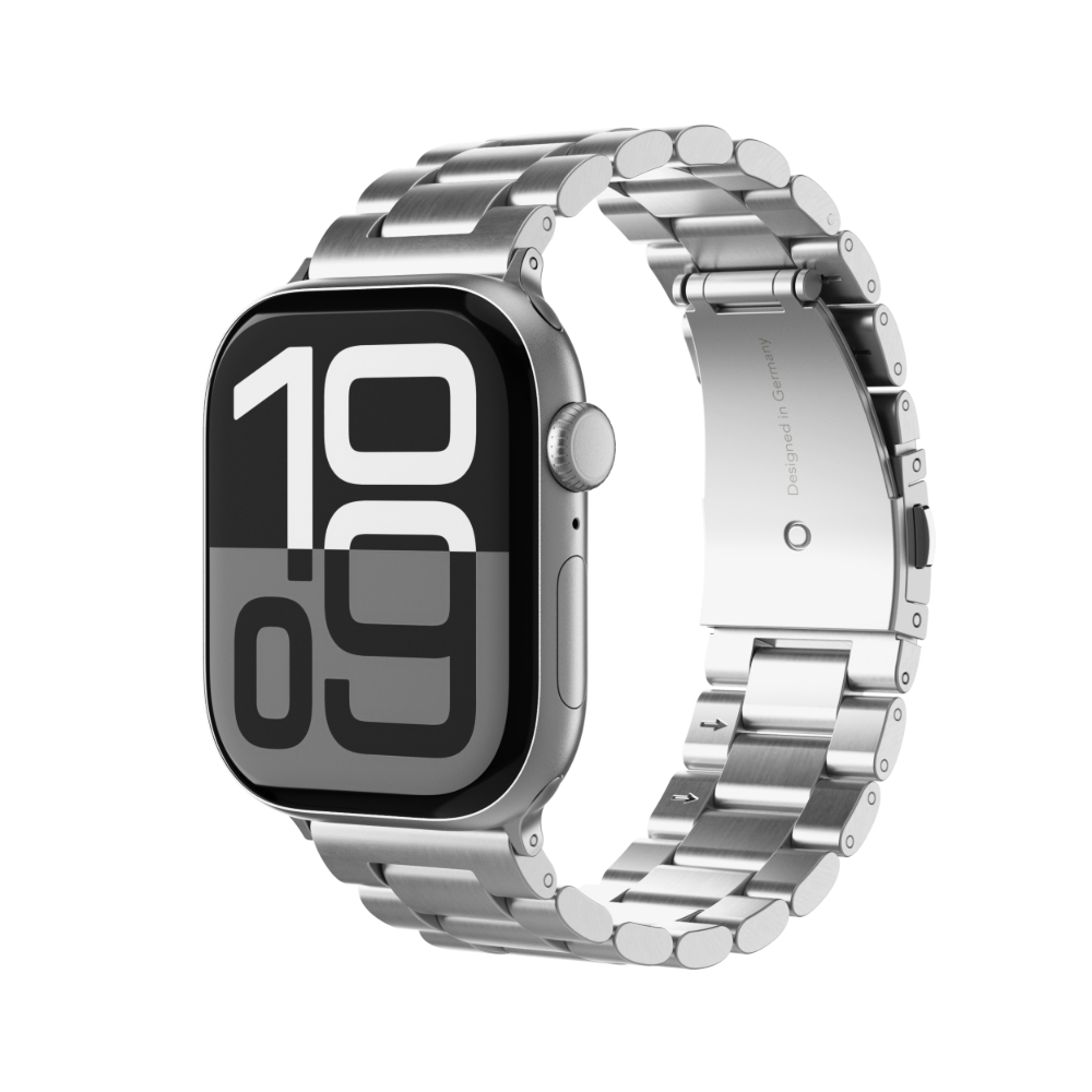 Correa Vonmahlen Lin2 Apple Watch 49 - 46 -45 mm Acero Plata          