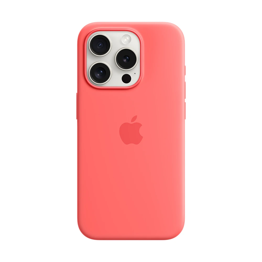 Comprar funda apple iphone 15 pro magsafe silicon guayaba | iReNew
