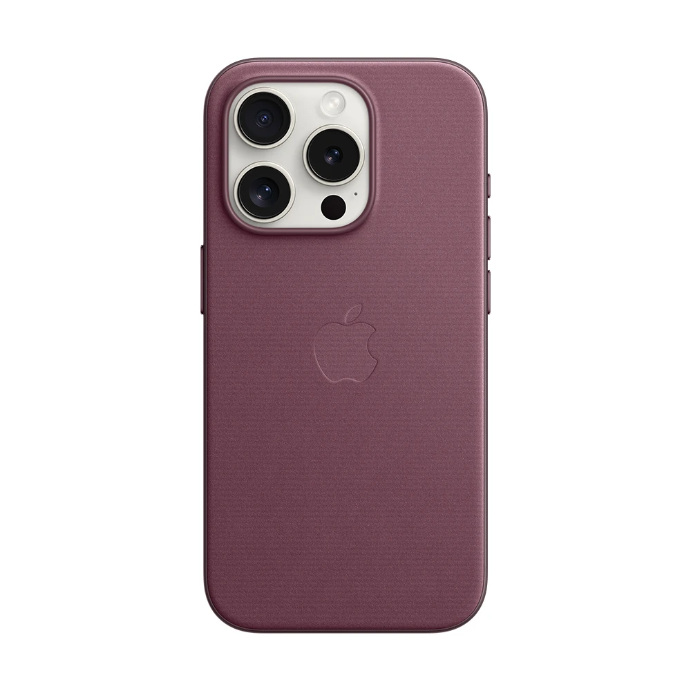 Comprar funda apple iphone 15 pro magsafe finewoven rojo mora | iReNew