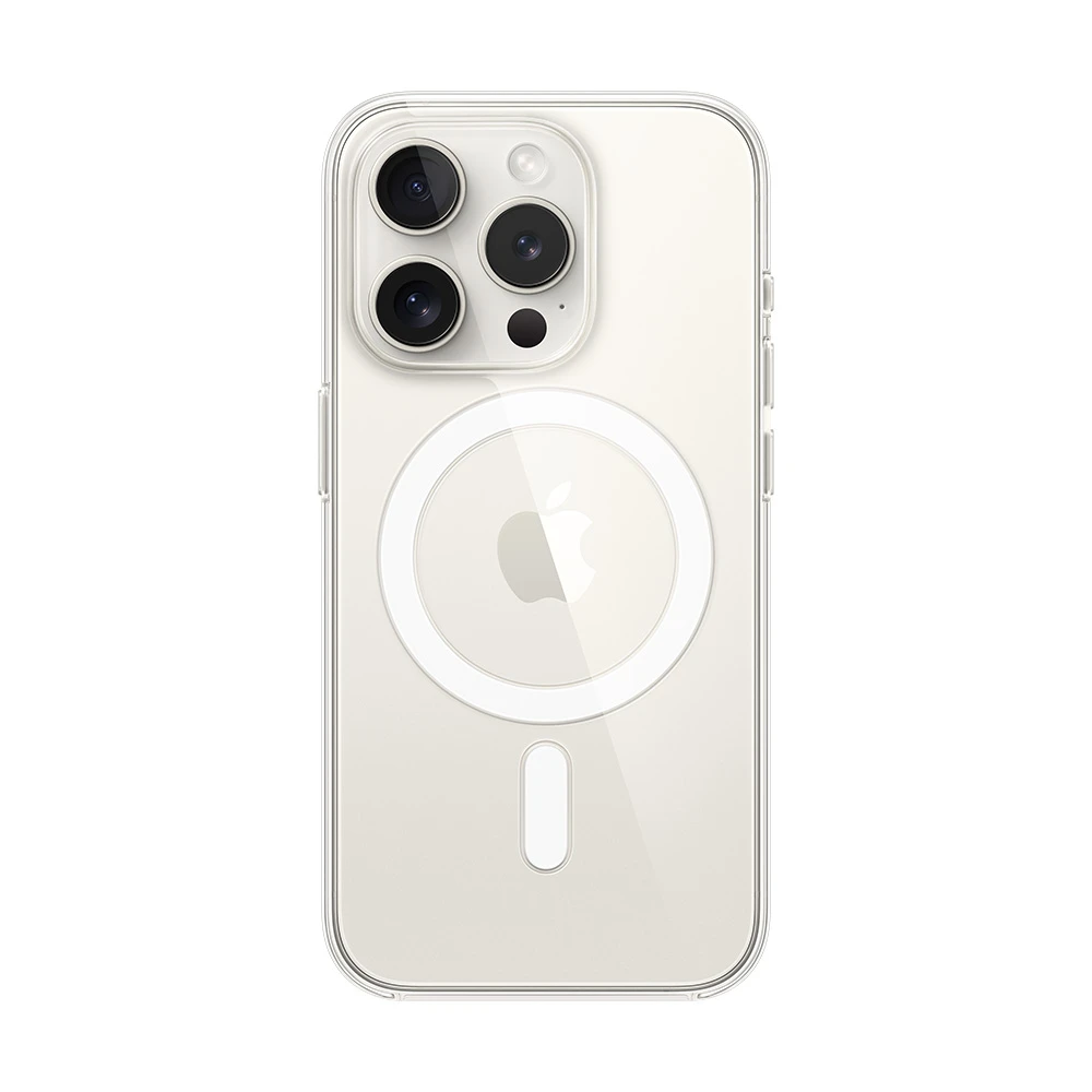 Comprar funda apple iphone 15 pro max magsafe silicon transparente | iReNew