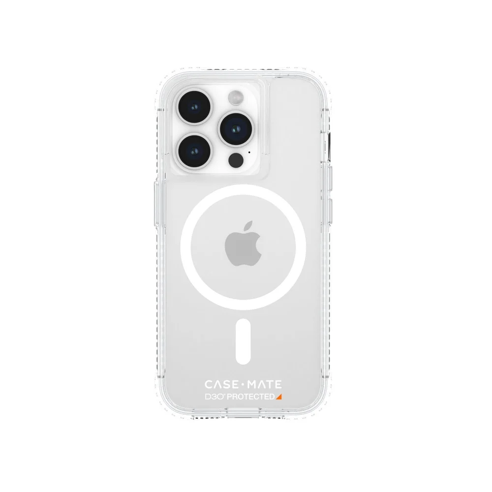 funda case mate ultra tough plus iphone 15 pro magsafe transparente | iReNew
