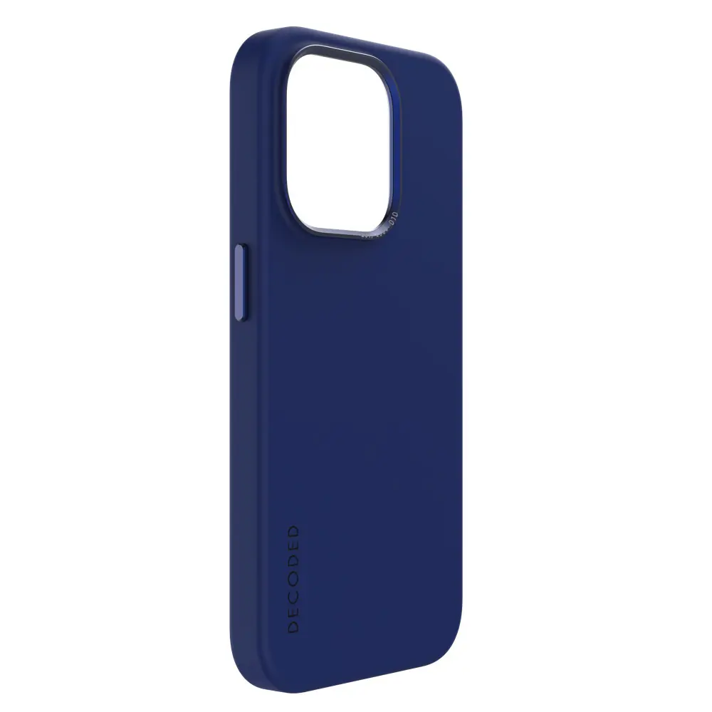 funda decoded iphone 15 pro magsafe silicon azul galactico | iReNew