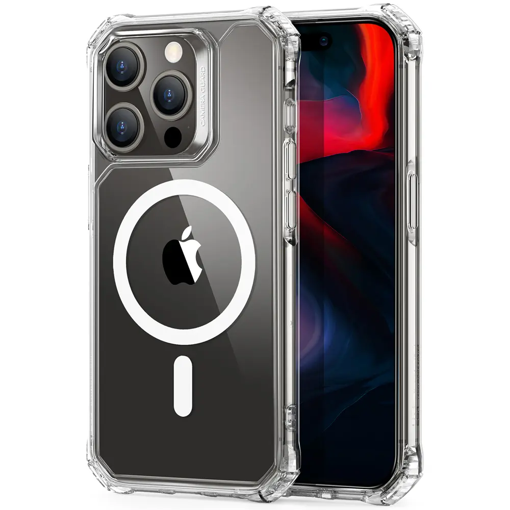 funda esr air armor clear magsafe iphone 15 pro transparente | iReNew