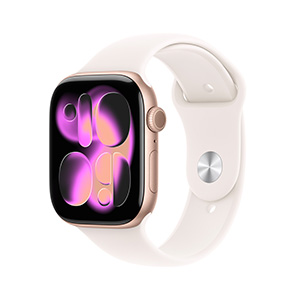 Compra Apple Watch MEV74AM/A S11 GPS 46mm Alum Oro Rosa Dep Blan Estelar M/L