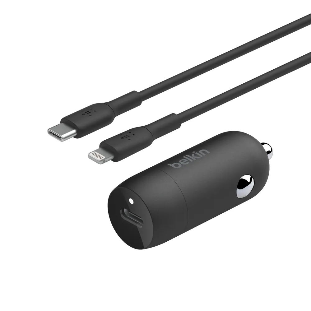 Comprar cargador de auto belkin cca004bt1mbk b 30w usb c cable usb c 1m | MacStore Online