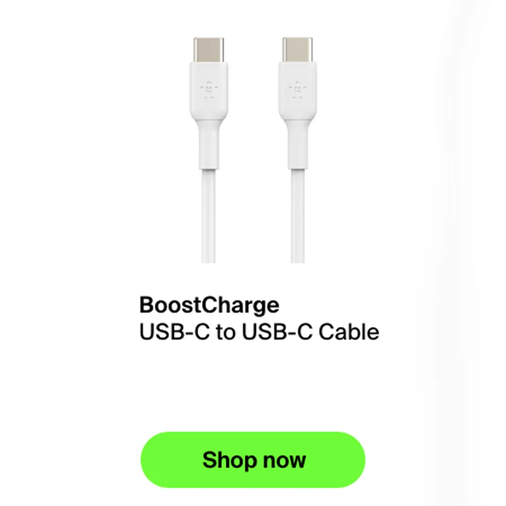 Comprar cable usb belkin cab003bt1mwh2pk usb c a usb c blanco | MacStore Online