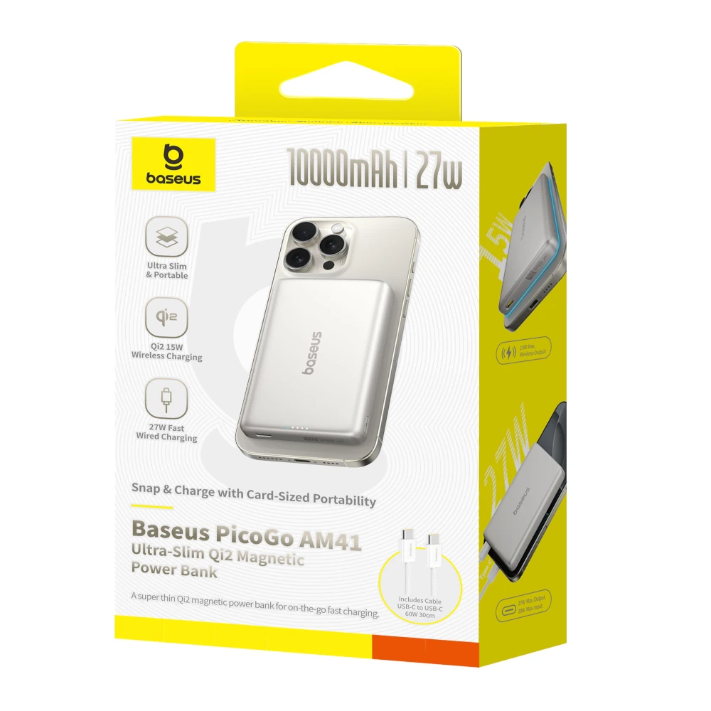 Comprar bateria baseus picogo am41 10000mah 27w gris | MacStore Online