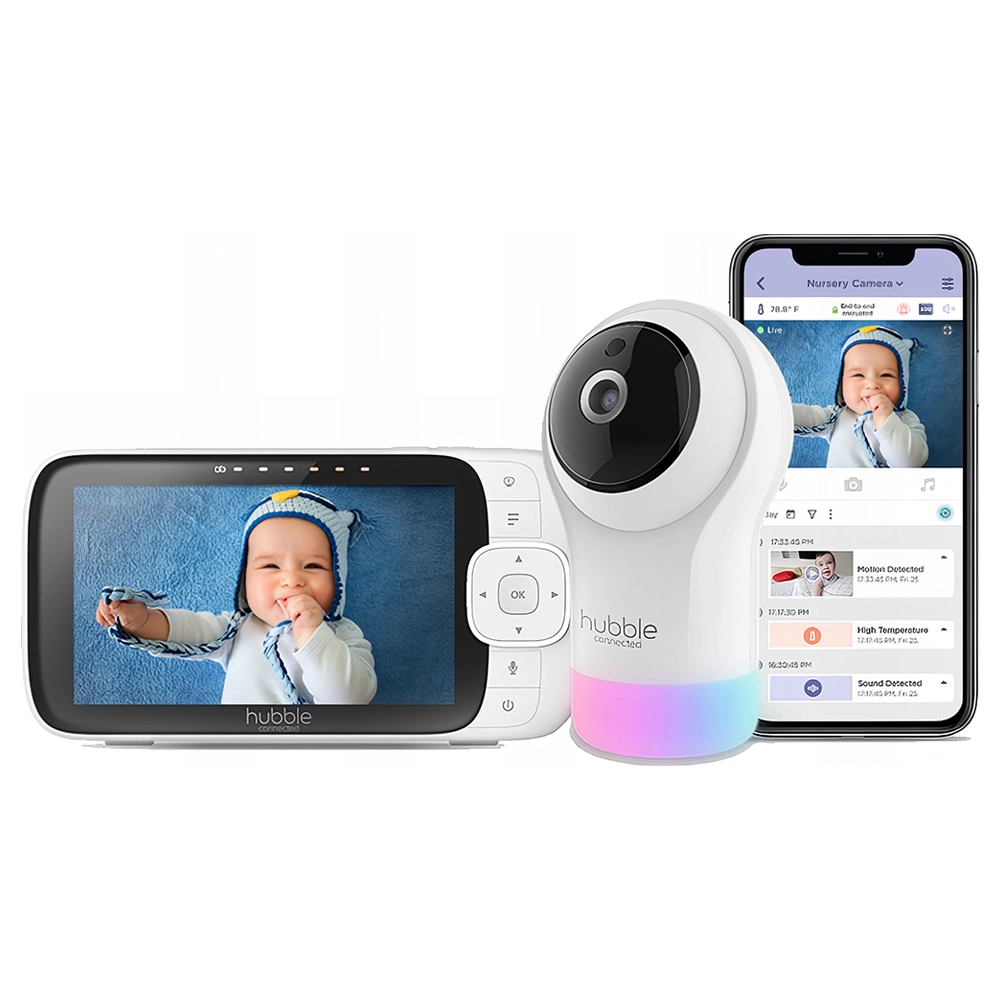 Comprar monitor inteligente hubble nursery palglow plus baby monitor blanco | MacStore Online