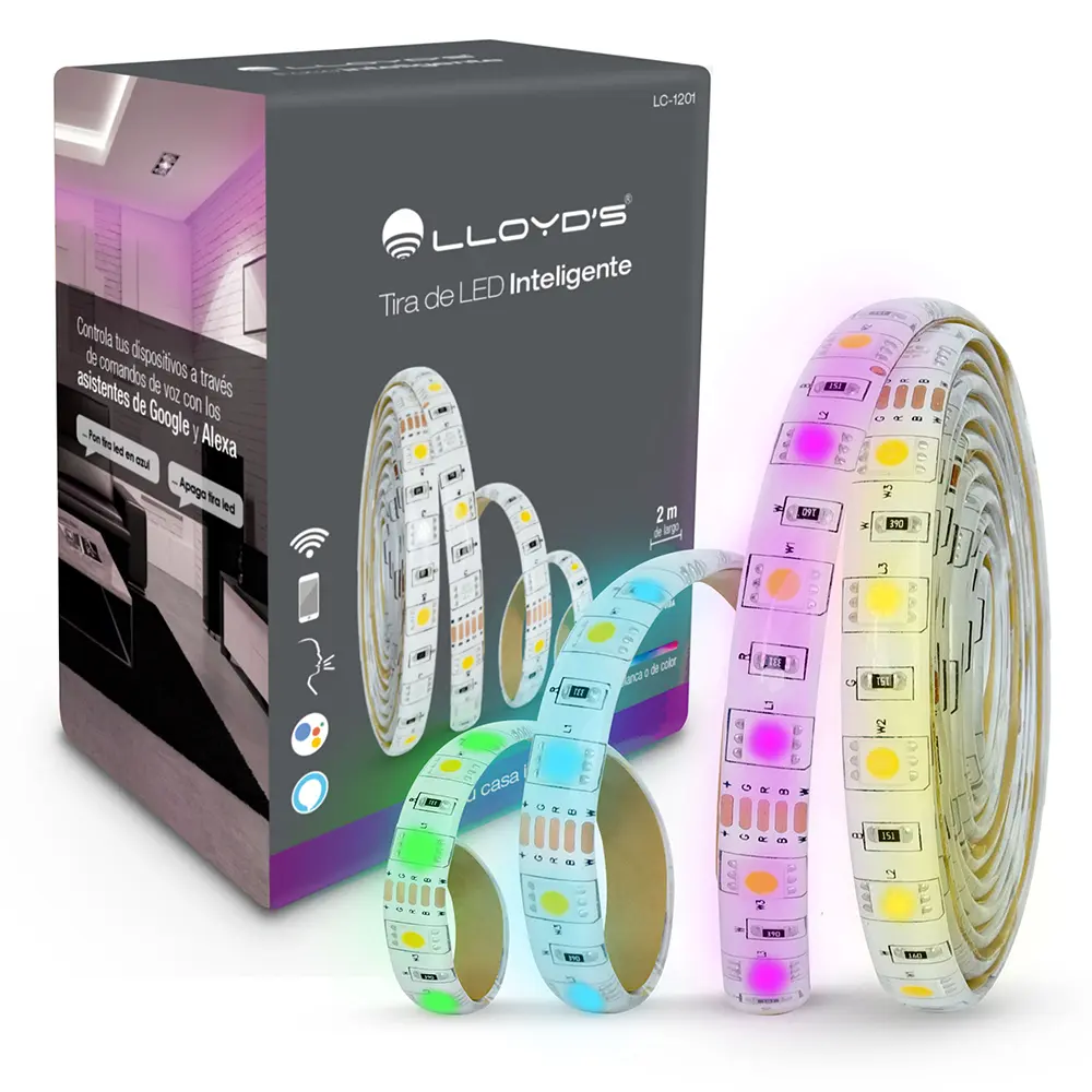 tira led inteligente lloyds wifi multicolor luz blanca calida | MacStore Online