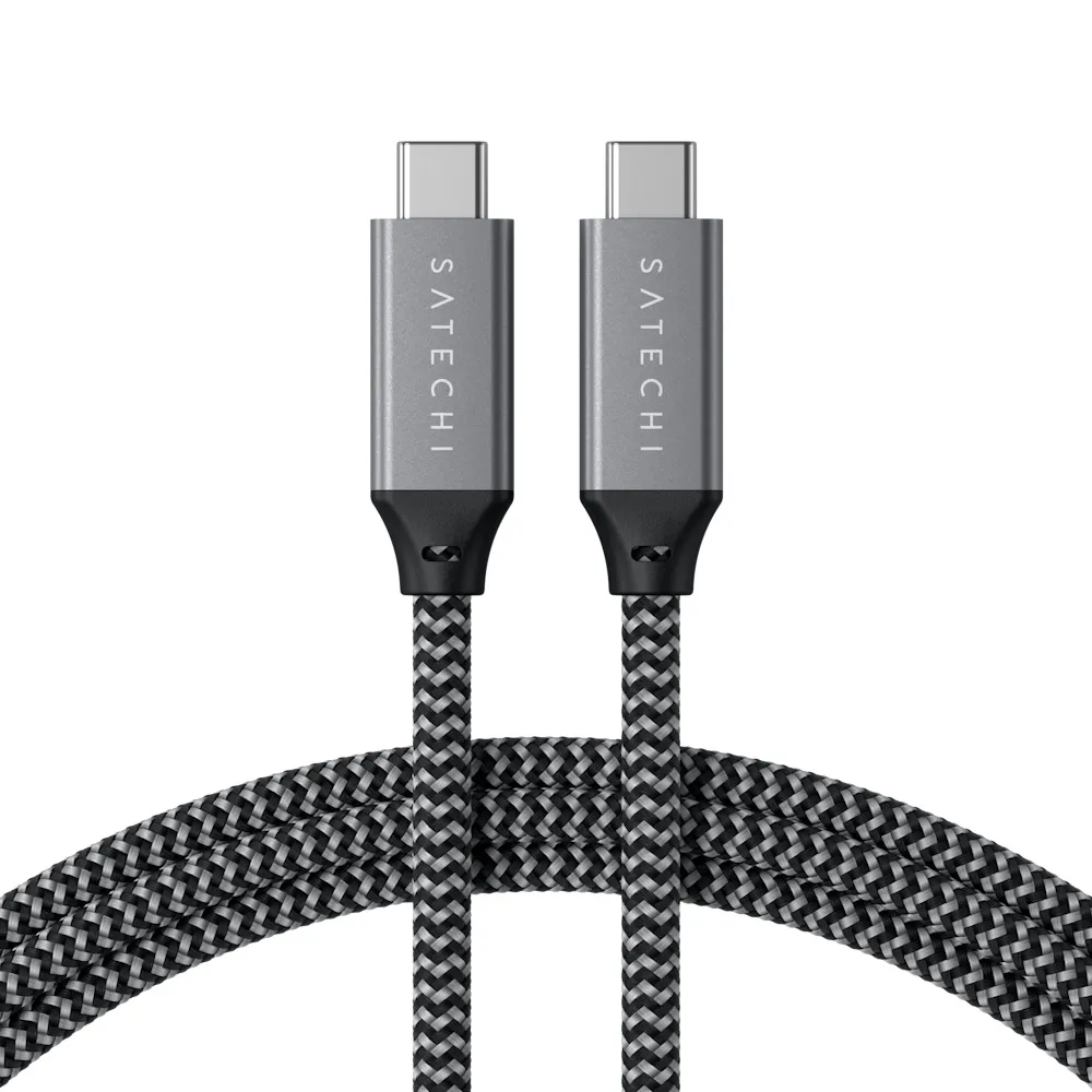 Comprar cable satechi st u4c80m usb c a usb c 100w 0 8m gris | MacStore Online