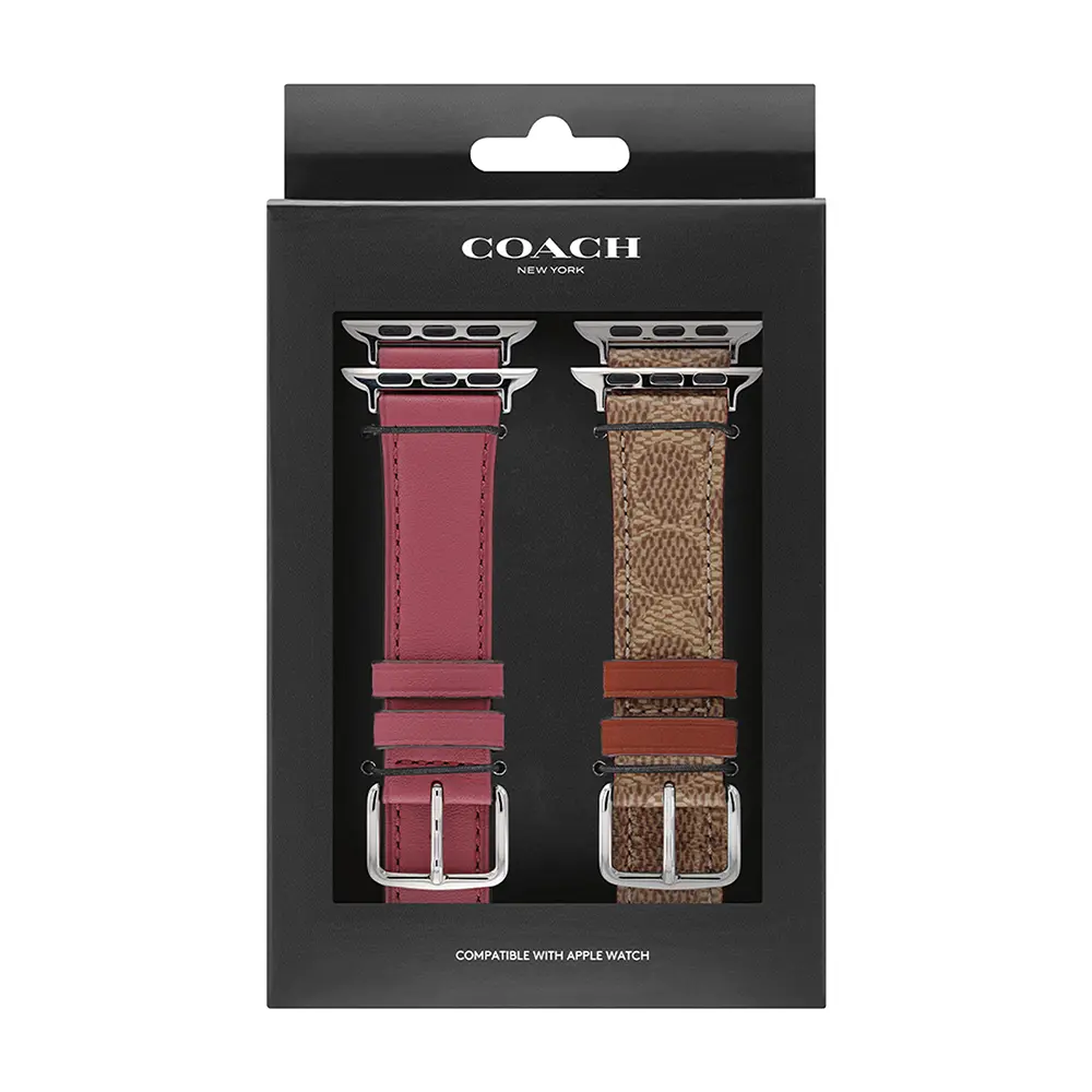 Comprar correa coach 14700096 apple watch 42 41 40 mm set de 2 piezas piel | MacStore Online