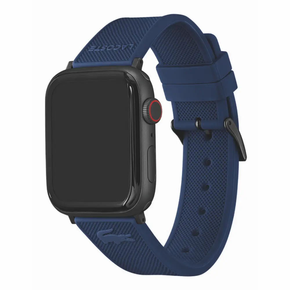 Comprar correa lacoste 2050008 apple watch 46 45 44mm silicon azul | MacStore Online