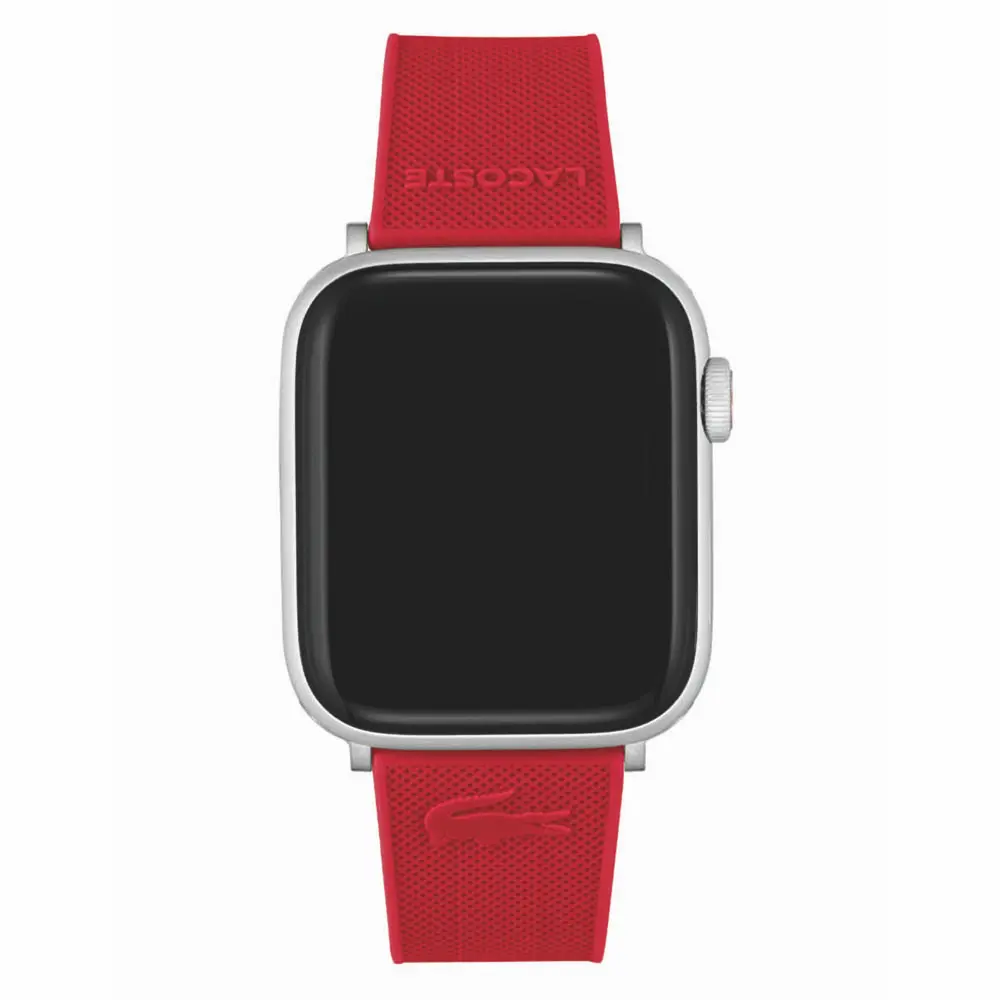 Comprar correa lacoste 2050010 apple watch 46 45 44mm silicon rojo | MacStore Online