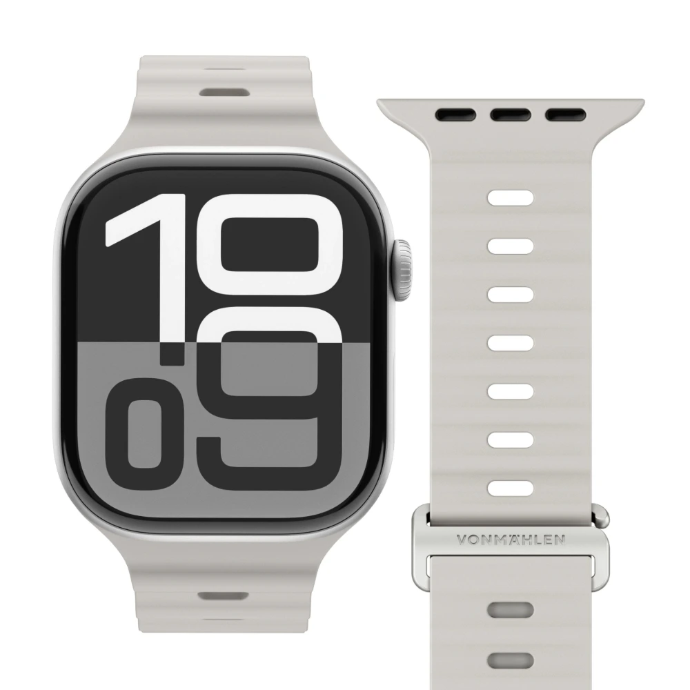 Comprar correa vonmahlen deportiva apple watch 42 41 40 mm silicon crema | MacStore Online