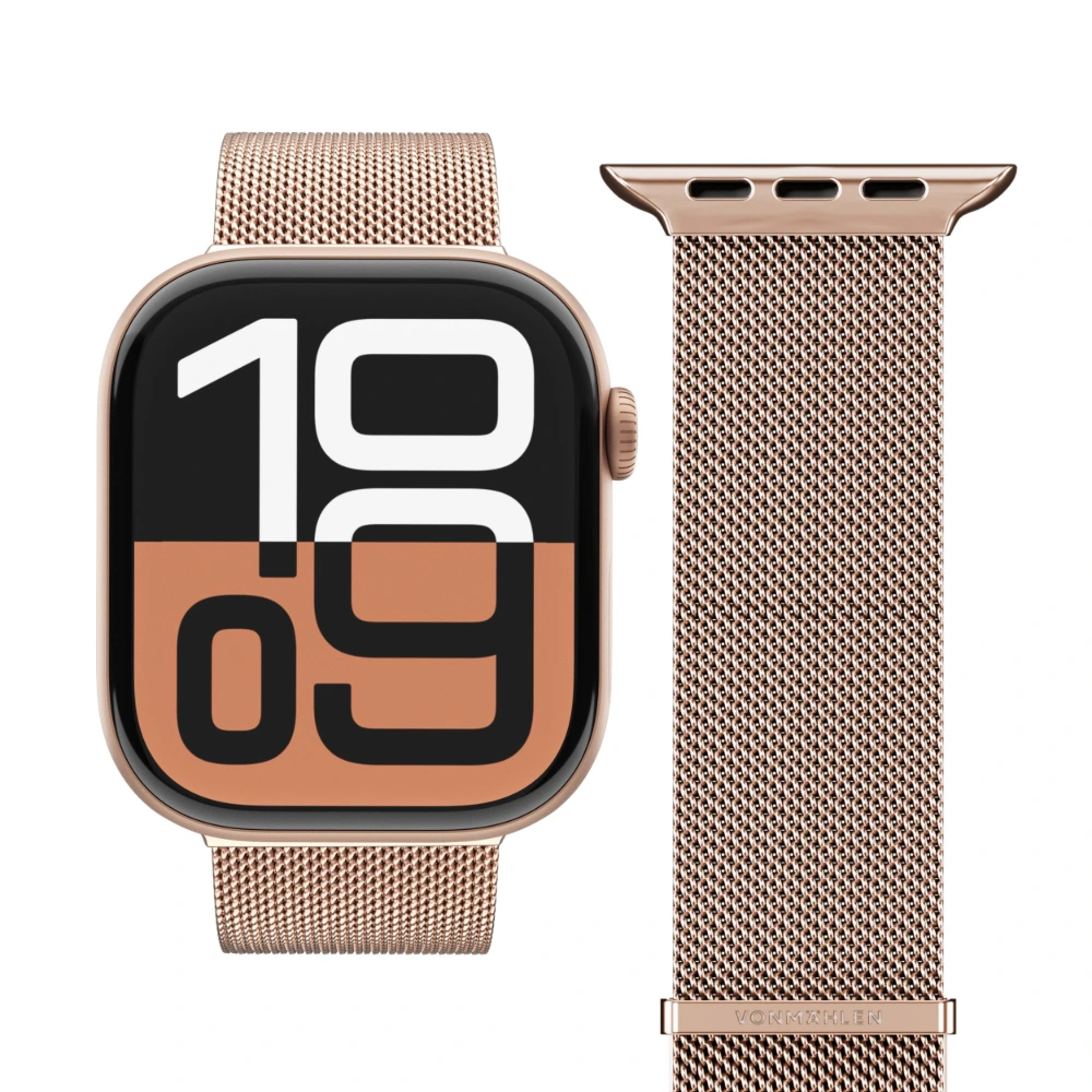 Comprar correa vonmahlen acero apple watch 42 41 40 mm milanes oro rosa | MacStore Online