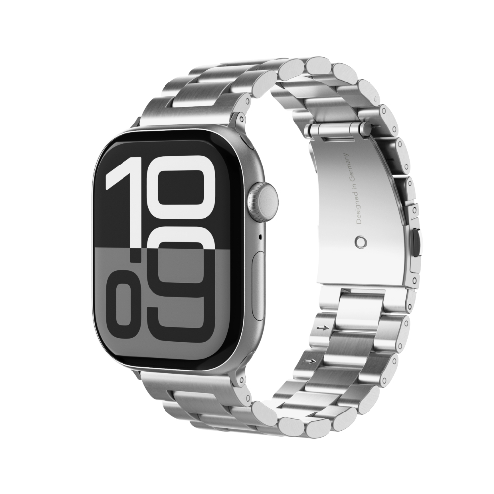 Comprar correa vonmahlen lin2 apple watch 49 46 45 mm acero plata | MacStore Online