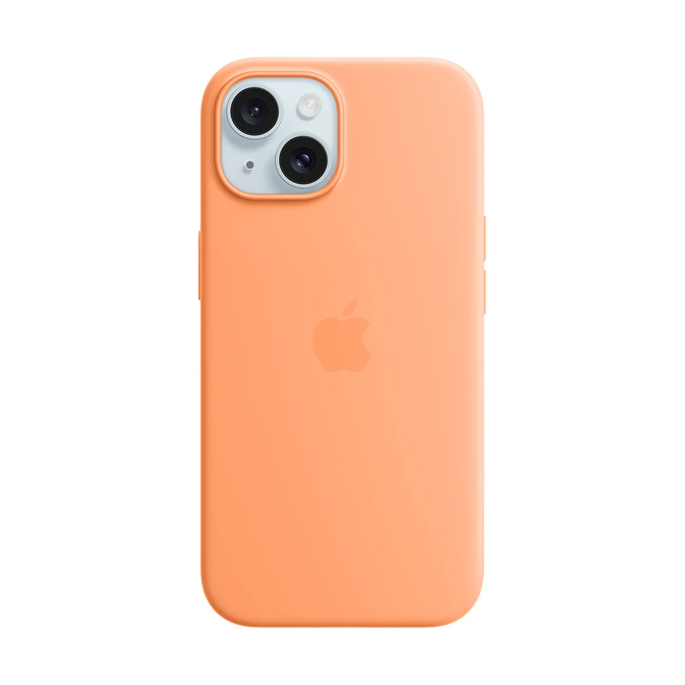Comprar funda apple iphone 15 plus magsafe silicon naranjada | MacStore Online