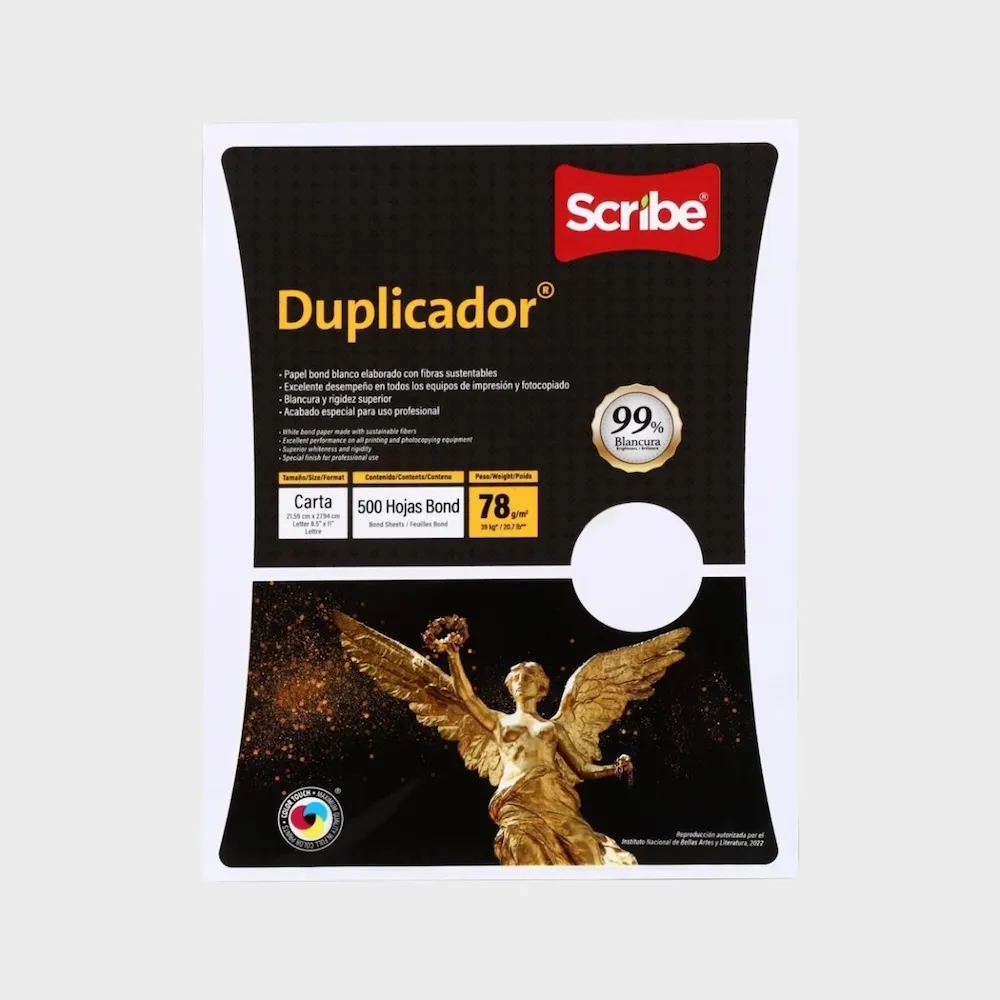 Comprar papel bond scribe duplicador carta 500 hojas blancas | MacStore Online