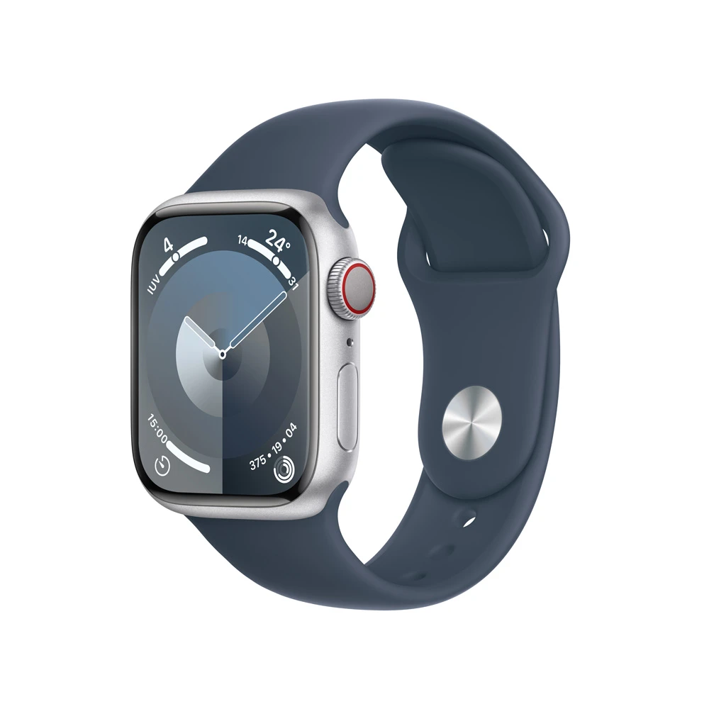 Comprar apple watch s9 plata azul tormenta aluminio 41 mm gps cellular s m | MacStore Online