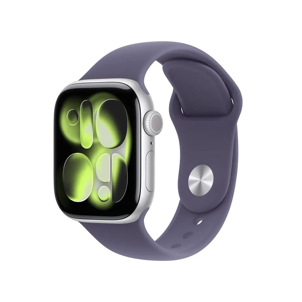 Apple Watch MEU64AM/A S11 GPS 42mm Alum Plata Dep Morado Niebla S/M | MacStore Online